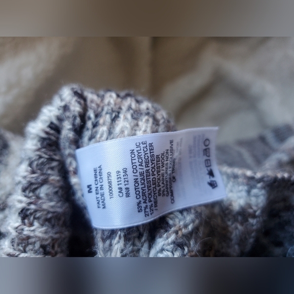 Garage striped crop knit crewneck sweater. Womens medium euc - Picture 3 of 8